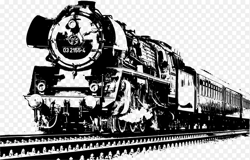 铁路运输客车蒸汽机车列车