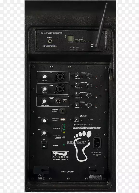 音频计算机机箱和轴承座线阵配音系统-大脚
