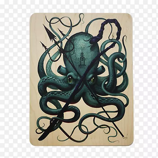 章鱼海画艺术-海