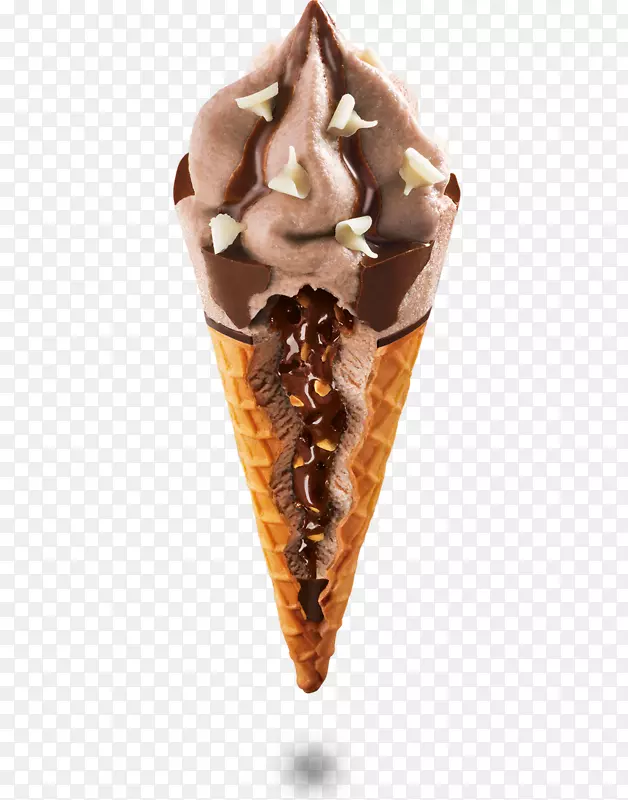 巧克力冰淇淋圆锥形圣代玉米冰淇淋
