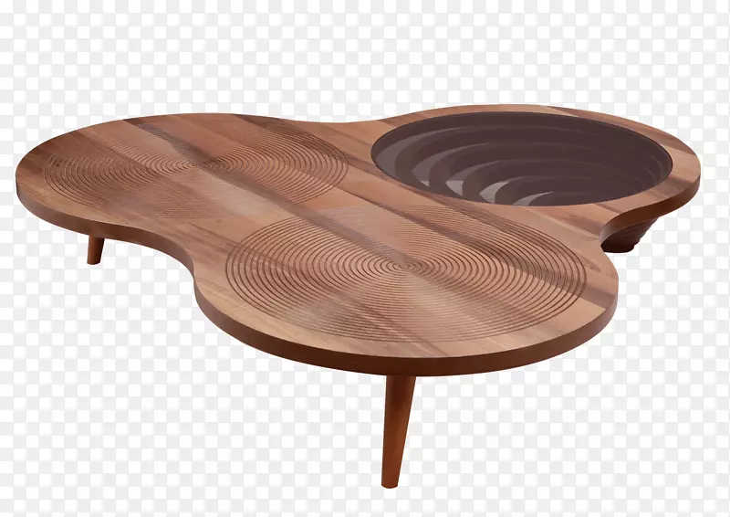 咖啡桌家具木材染色设计