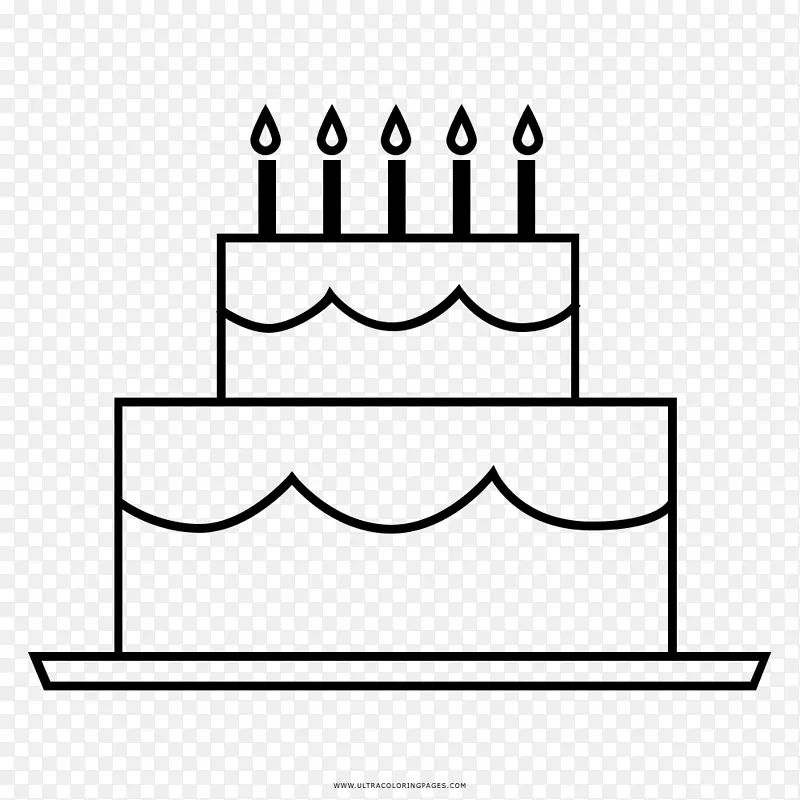 生日蛋糕托纸杯蛋糕绘图蛋糕