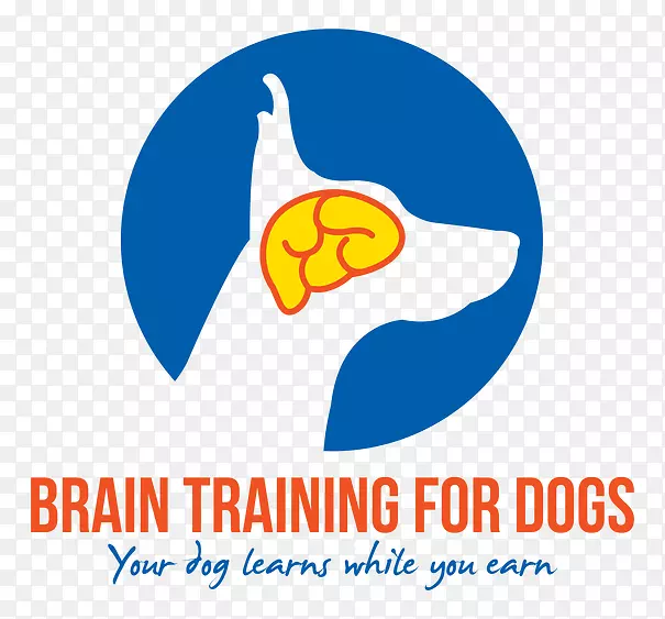 狗的大脑训练标志图形设计宠物狗