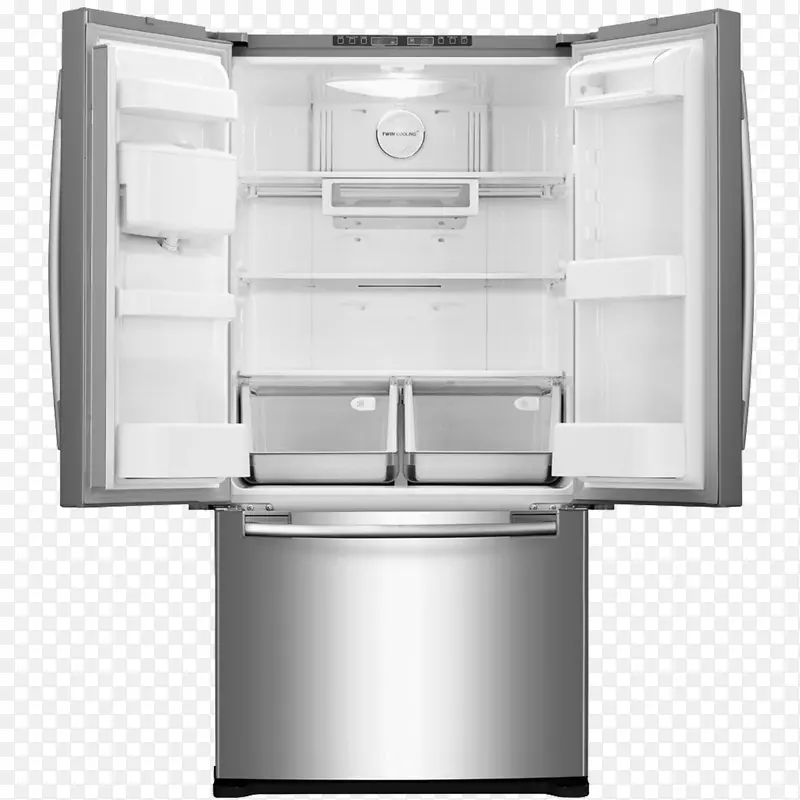 冰箱自动除霜冰箱三星rf18 hencb制冰机-冰箱