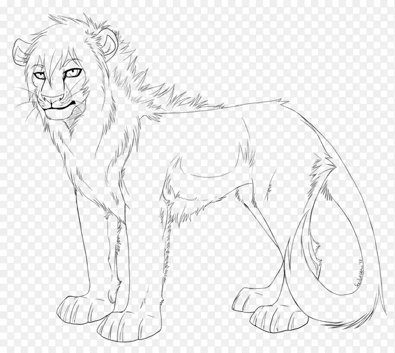 狮子胡须线艺术猫画-狮子