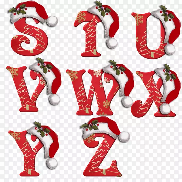 教学生用字母圣诞老人圣诞信息技能-圣诞老人