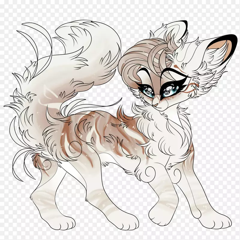 胡须猫剪贴画-小猫