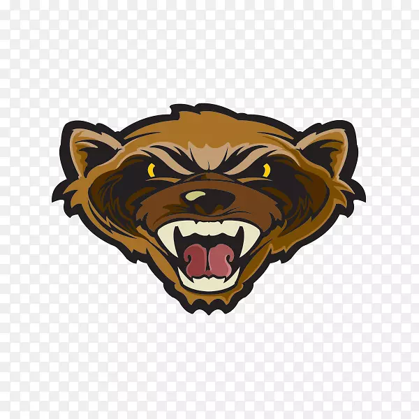 密歇根狼獾足球吉祥物标志剪辑艺术-狼獾
