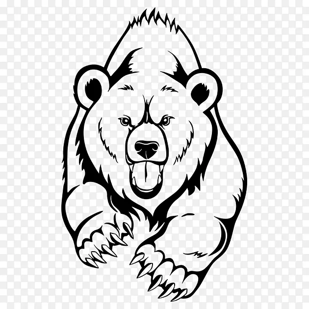 北极熊灰熊须夹艺术熊