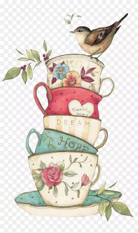 茶杯毛巾茶壶茶