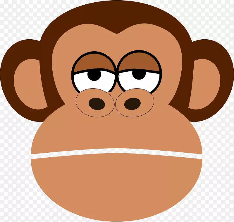 卡通猴子类人猿绘画剪辑艺术-猴子