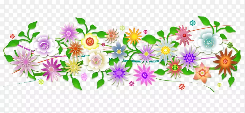 花卉设计纸生日花环-生日