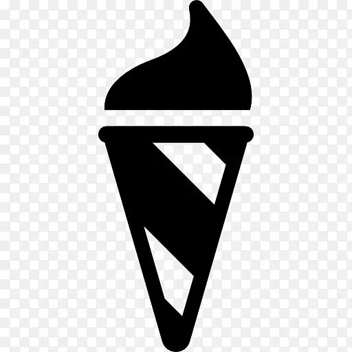 电脑图标冰淇淋锥标志-冰淇淋