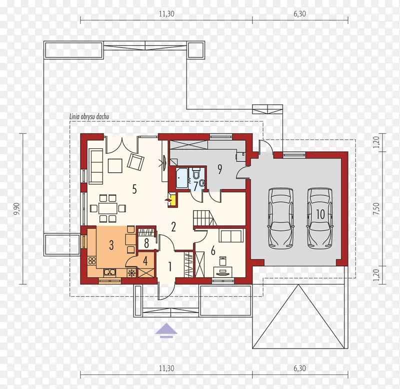 房屋工程室内平面图-房屋