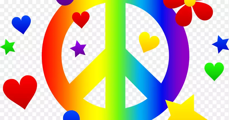 和平符号彩虹剪贴画符号