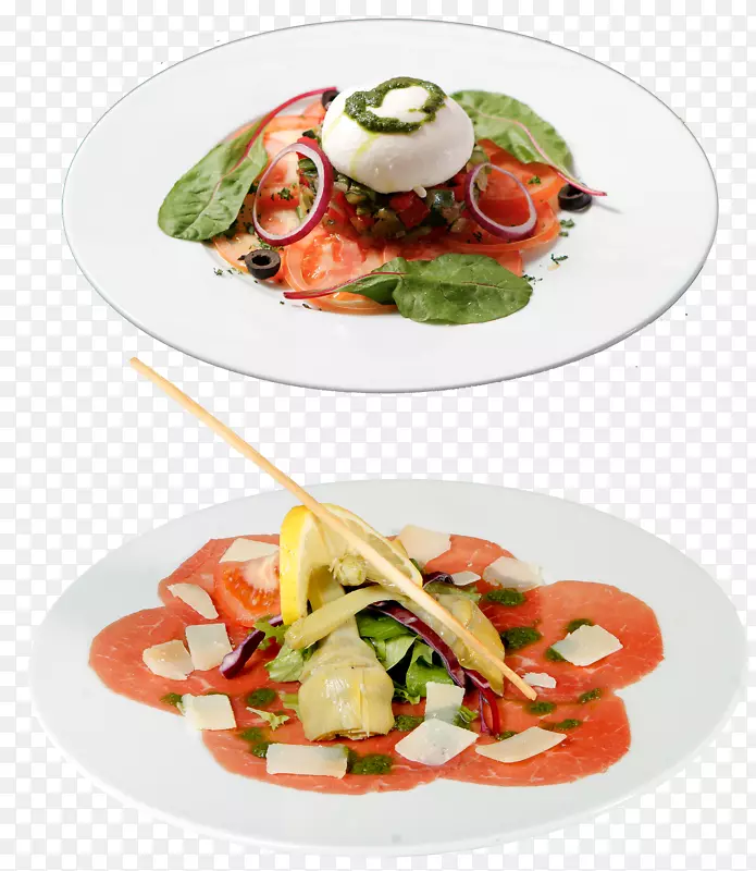 希腊色拉配菜，吃素菜，开胃菜