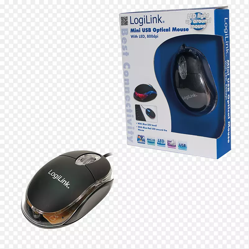 电脑鼠标膝上型电脑键盘光学滑鼠2直接逻辑连接迷你与led电脑鼠标