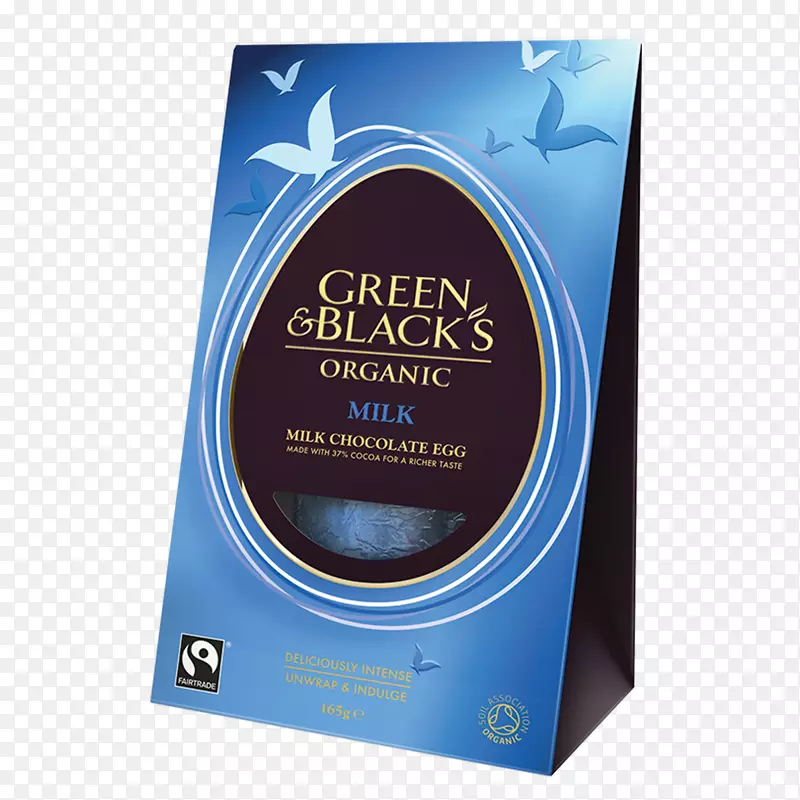绿色与黑色有机食品巧克力复活节彩蛋奶