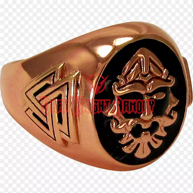 奥丁瓦尔克努特符文挪威神话古老的北欧戒指