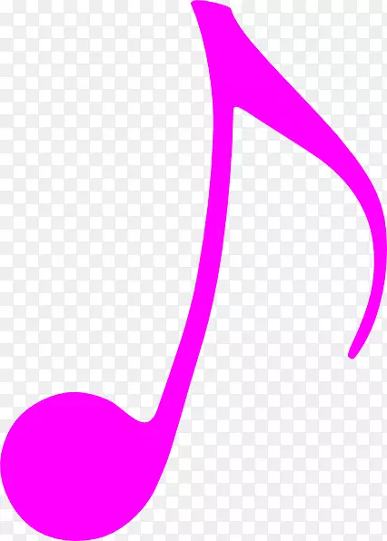 音乐音符剪贴画-粉红色音符