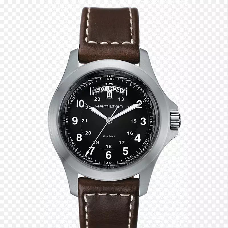 亚马逊网站汉密尔顿·卡其国王汉密尔顿手表公司手表表带手表