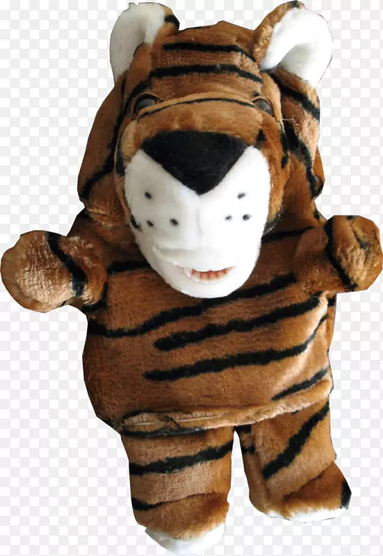 老虎木偶狗，狮子毛绒动物和可爱的玩具-老虎