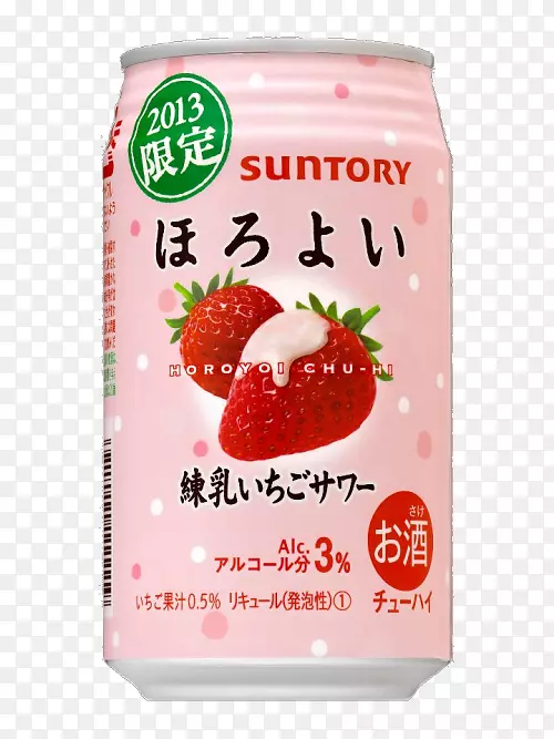 酸ū海利口酒牛奶ほろよい-草莓饮料
