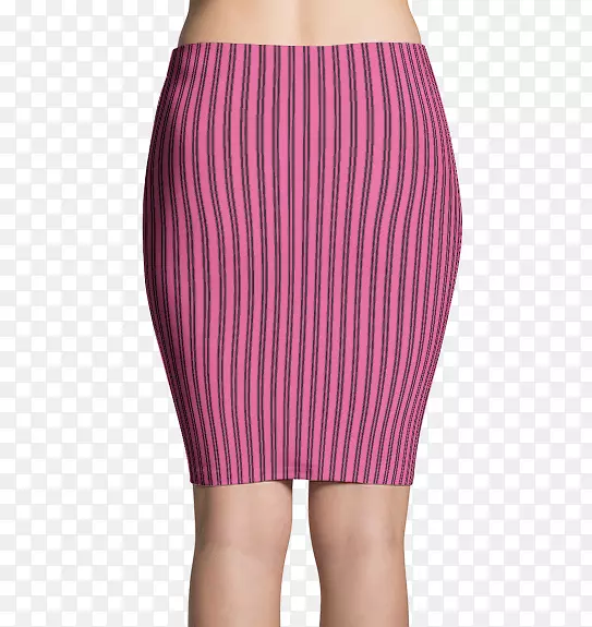 束腰裙-粉红色条