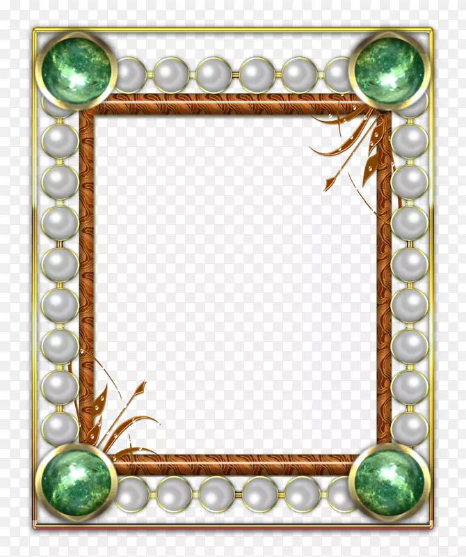 镜框珍珠宝石艺术珍珠框架