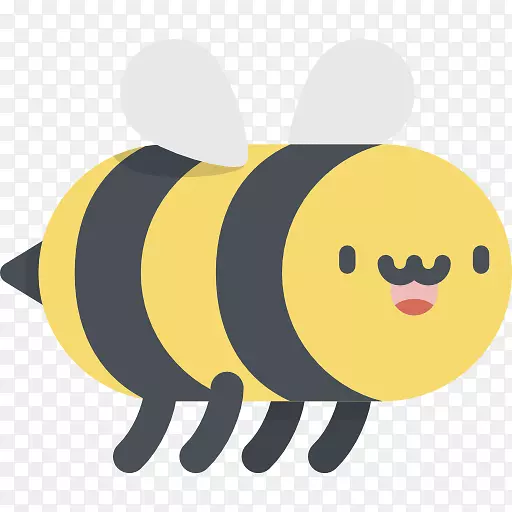 电脑图标蜜蜂笑脸剪贴画-蜜蜂