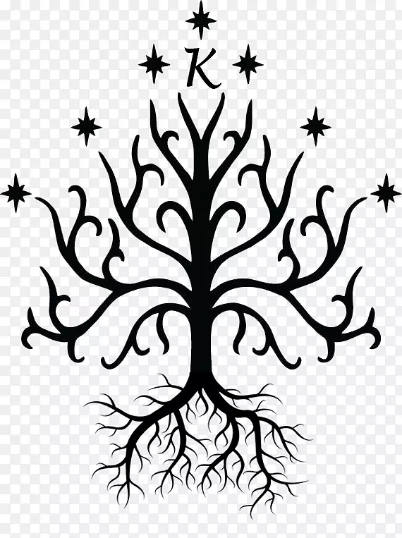 佛洛多·巴金斯的指环王亚文·阿拉贡白树-树纹身