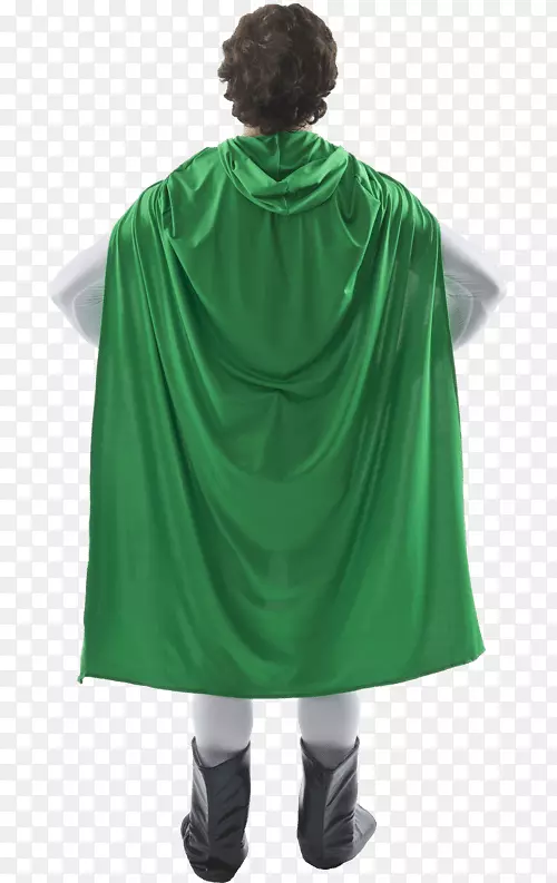 白色绿色长裤套装-超级英雄套装