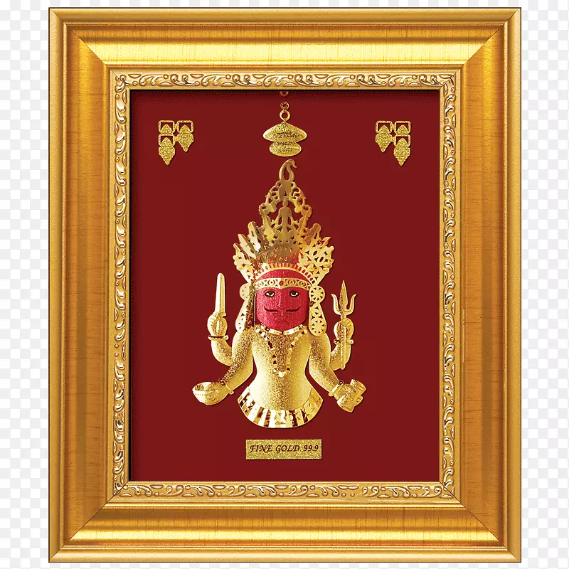 镀金的Tirumala Venkateswara神庙相框.黄金