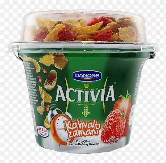 酸奶素食饮食食物Activia-蓝莓