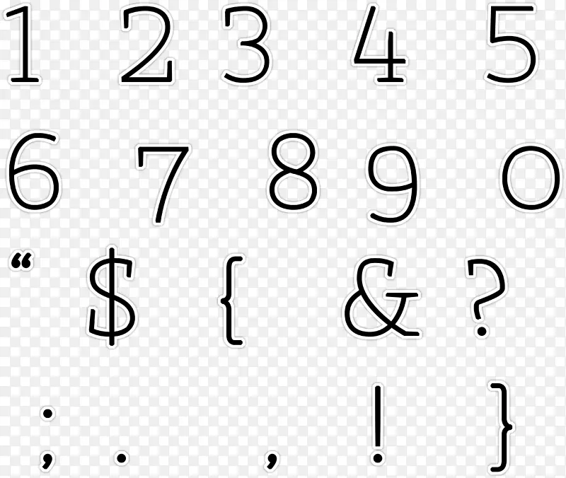 数字符号字母表字母符号