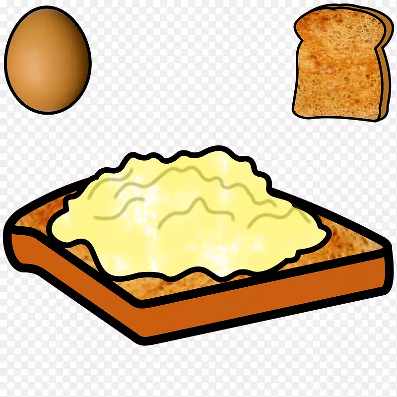 烤面包炒鸡蛋煎蛋三明治夹艺术吐司