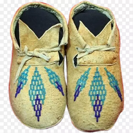 美洲土著人民-马卡辛鞋珠-牛皮