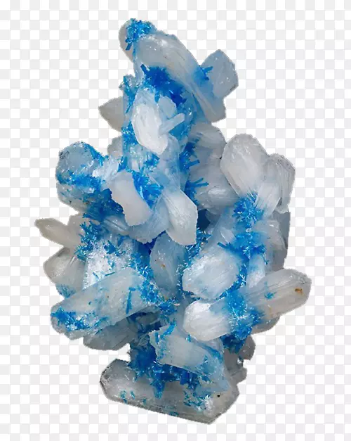 水晶蓝色矿物岩石