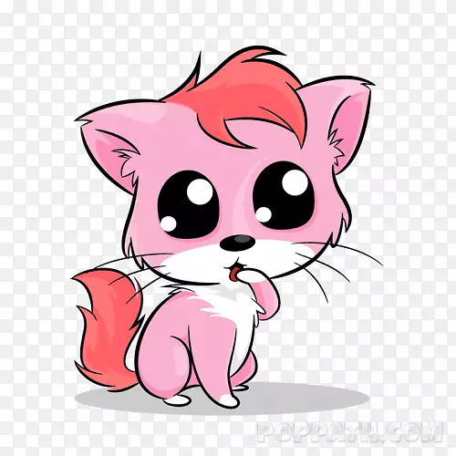 小猫须粉红猫夹艺术-小猫