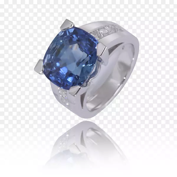 蓝宝石戒指蓝色珠宝钻石蓝宝石