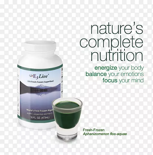 营养补充剂-浅水-克拉马斯湖上蓝-绿细菌液体-早餐