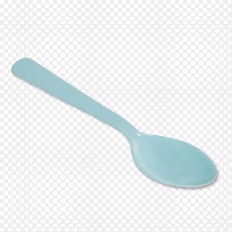 塑料勺子蓝色一次性包装和标签.勺子