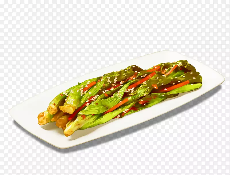 kkakdugi baechu-kimchi素食菜肴갓김치-r型