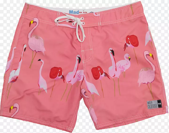 泳裤，短裤，粉红色泳衣，火烈鸟-火烈鸟
