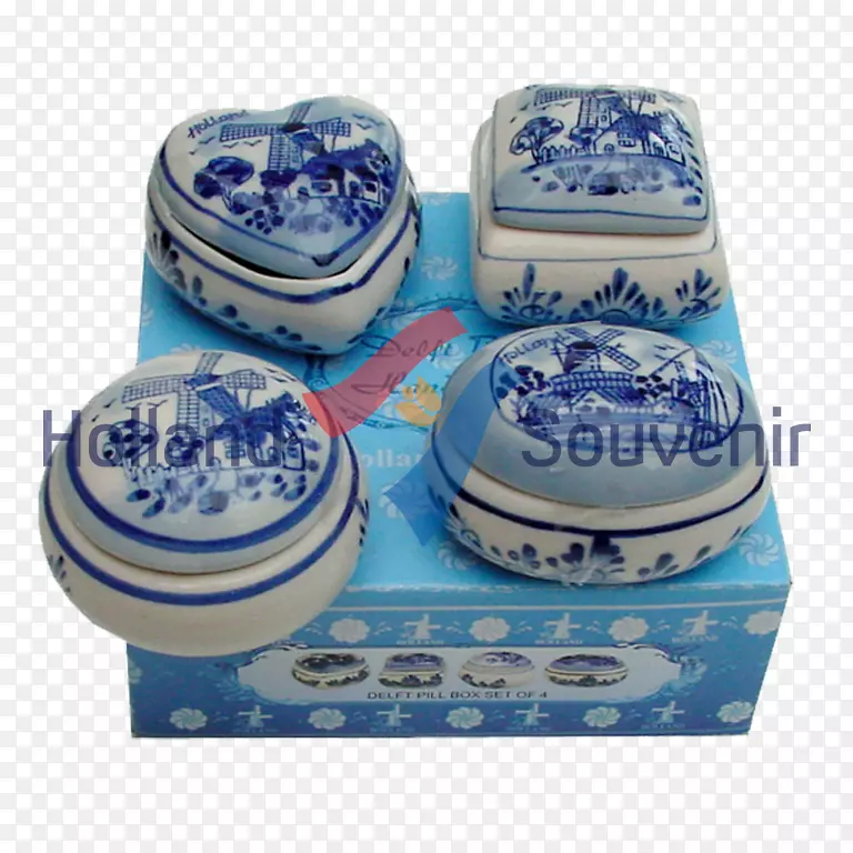 青花陶瓷盒