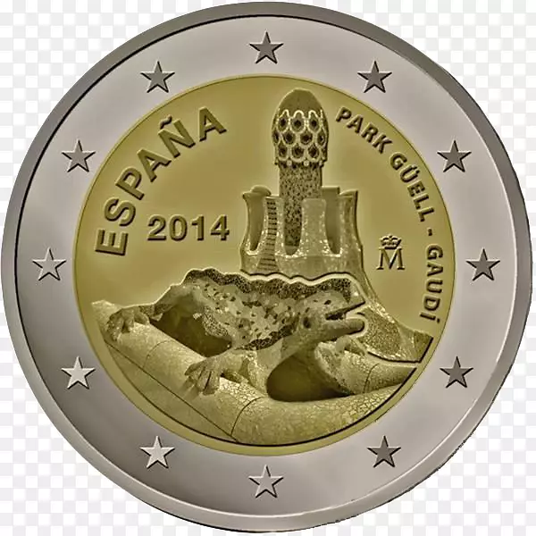 2欧元硬币梵蒂冈城公园古尔梵蒂冈欧元硬币-硬币