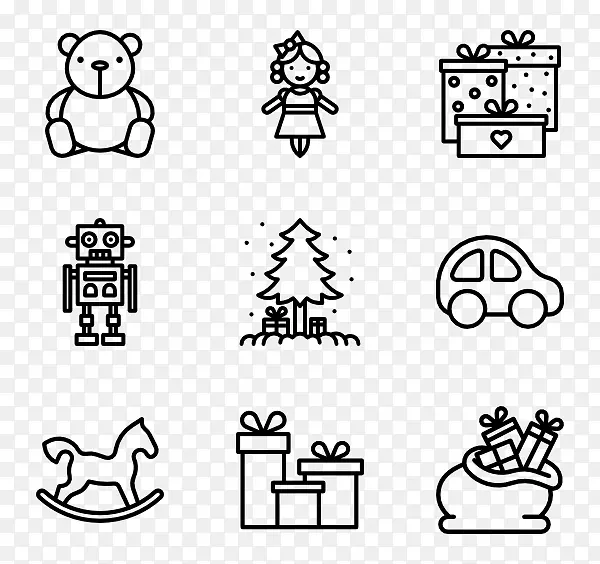 电脑图标设计绘图夹艺术圣诞玩具