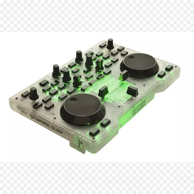 dj控制器音频混音器光盘骑师大力士dj控制发光MIDI控制器-dj控制台