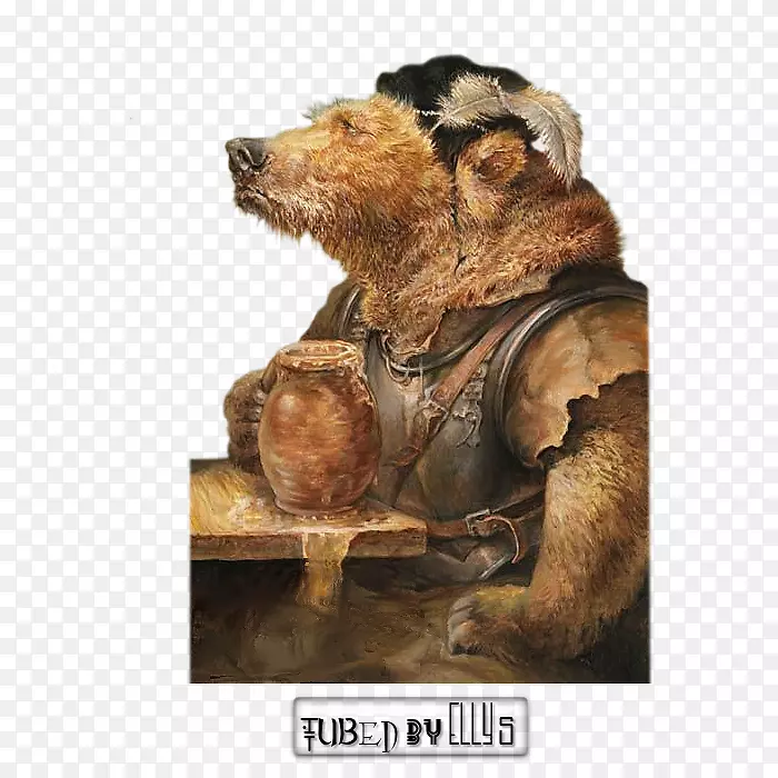 熊啤酒纸米德狗熊