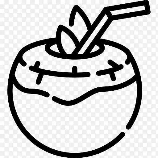 食品电脑图标水果蛋糕椰子夹艺术.椰子